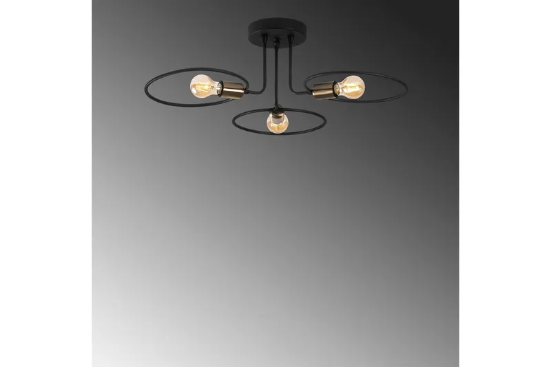 Taklampe Sirkel Svart - Svart - Belysning - Innendørsbelysning & Lamper - Vinduslampe