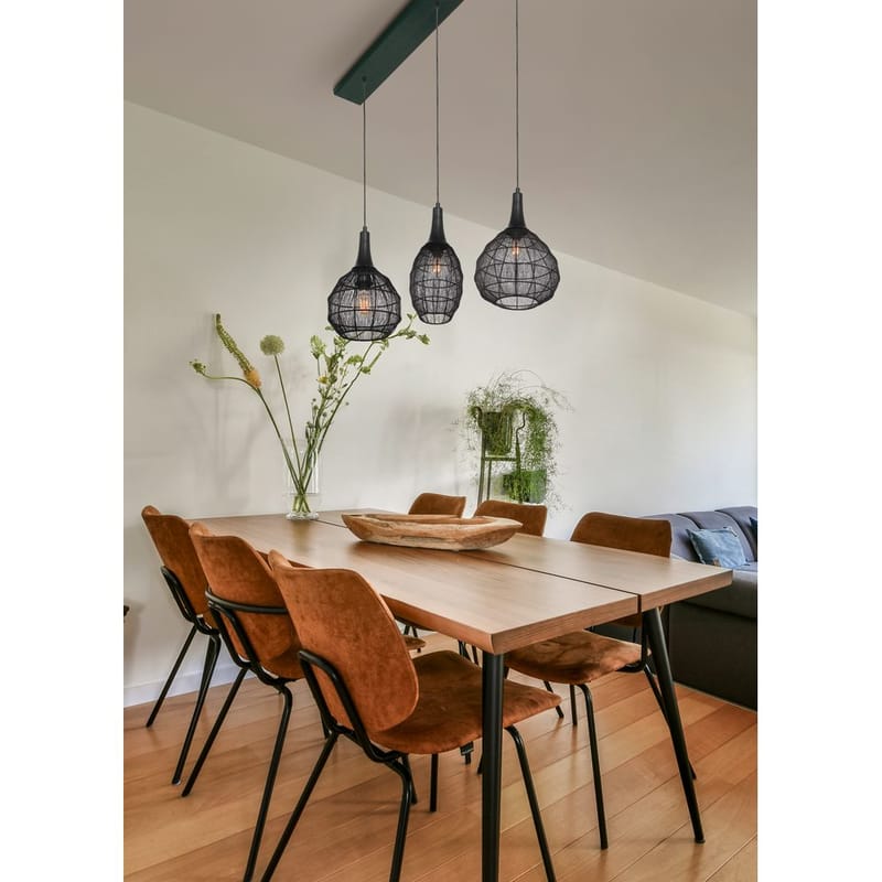 Taklampe Soraya - 3 lamper, Matt svart - Belysning - Innendørsbelysning & Lamper - Vinduslampe