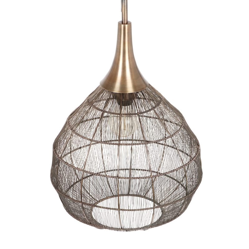 Taklampe Soraya - 42 cm, Matt svart/antikk messing - Belysning - Innendørsbelysning & Lamper - Vinduslampe