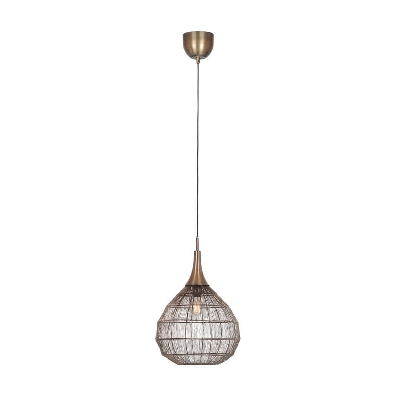 Taklampe Soraya - 42 cm, Matt svart/antikk messing - Belysning - Innendørsbelysning & Lamper - Vinduslampe