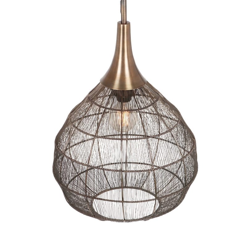 Taklampe Soraya - 42 cm, Matt svart/antikk messing - Belysning - Innendørsbelysning & Lamper - Vinduslampe