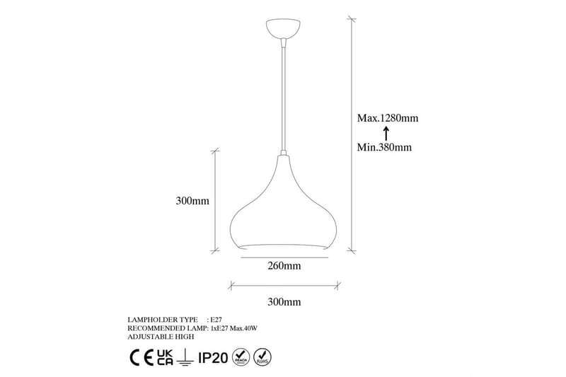 Taklampe Sorna Enkelt Flerfarget - Multifarget - Belysning - Innendørsbelysning & Lamper - Vinduslampe