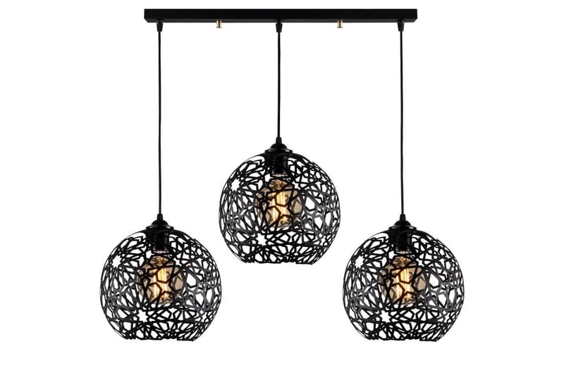 Taklampe Sourab Masafumie Svart Tre Stikkontakt, Tre Stikkontakt