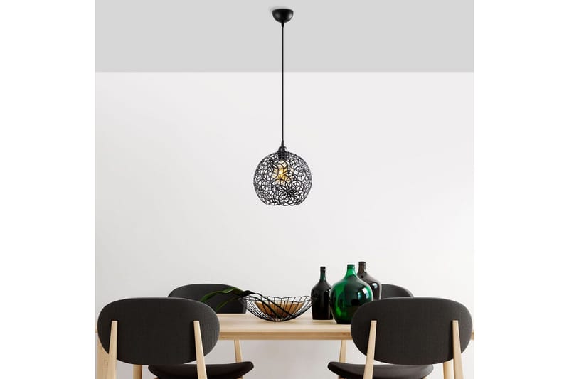 Taklampe Souvik Svart - 25 x 25 x 126 cm - Belysning - Innendørsbelysning & Lamper - Vinduslampe