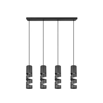 Taklampe Stream - 4 lamper, Matt svart - Belysning - Innendørsbelysning & Lamper - Vinduslampe