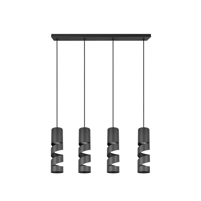 Taklampe Stream - 4 lamper, Matt svart - Belysning - Innendørsbelysning & Lamper - Vinduslampe