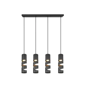 Taklampe Stream - 4 lamper, Matt svart - Belysning - Innendørsbelysning & Lamper - Vinduslampe