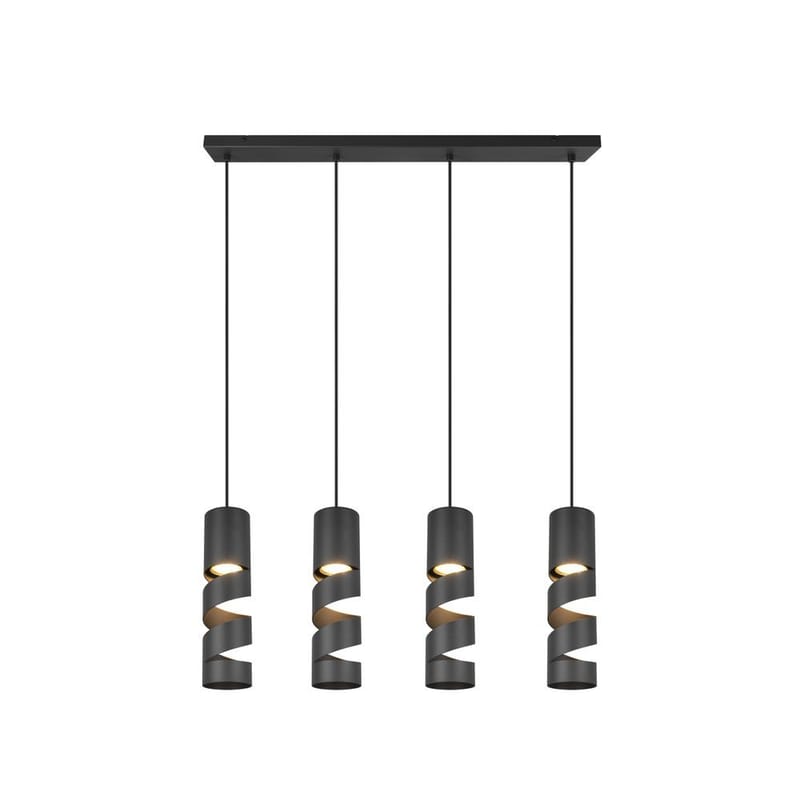 Taklampe Stream - 4 lamper, Matt svart - Belysning - Innendørsbelysning & Lamper - Vinduslampe