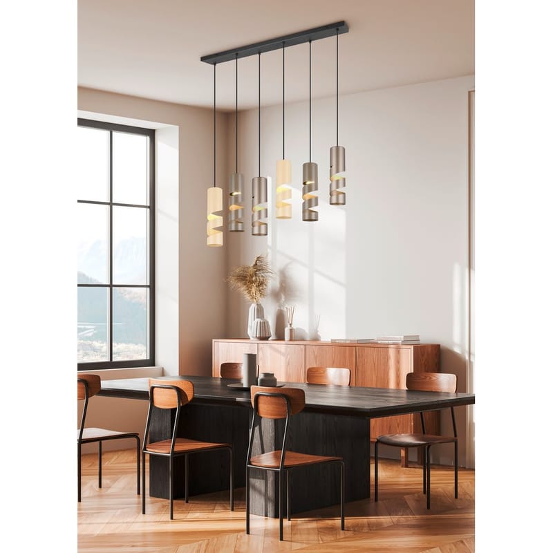 Taklampe Stream - 6 lamper, Flerfarget - Belysning - Innendørsbelysning & Lamper - Vinduslampe