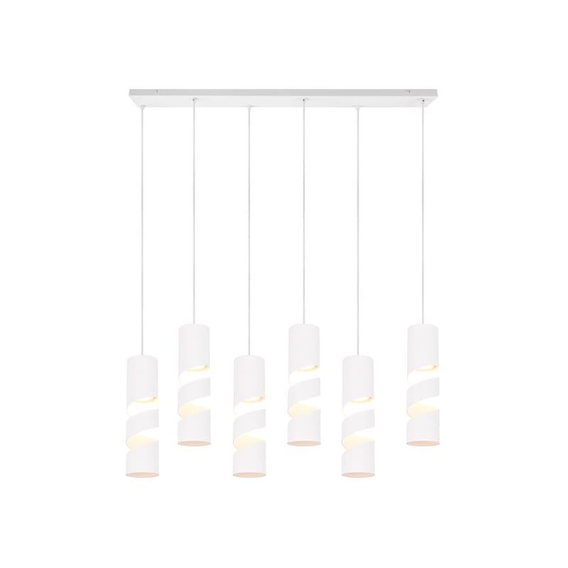 Taklampe Stream - 6 lamper, Matt hvit - Belysning - Innendørsbelysning & Lamper - Vinduslampe