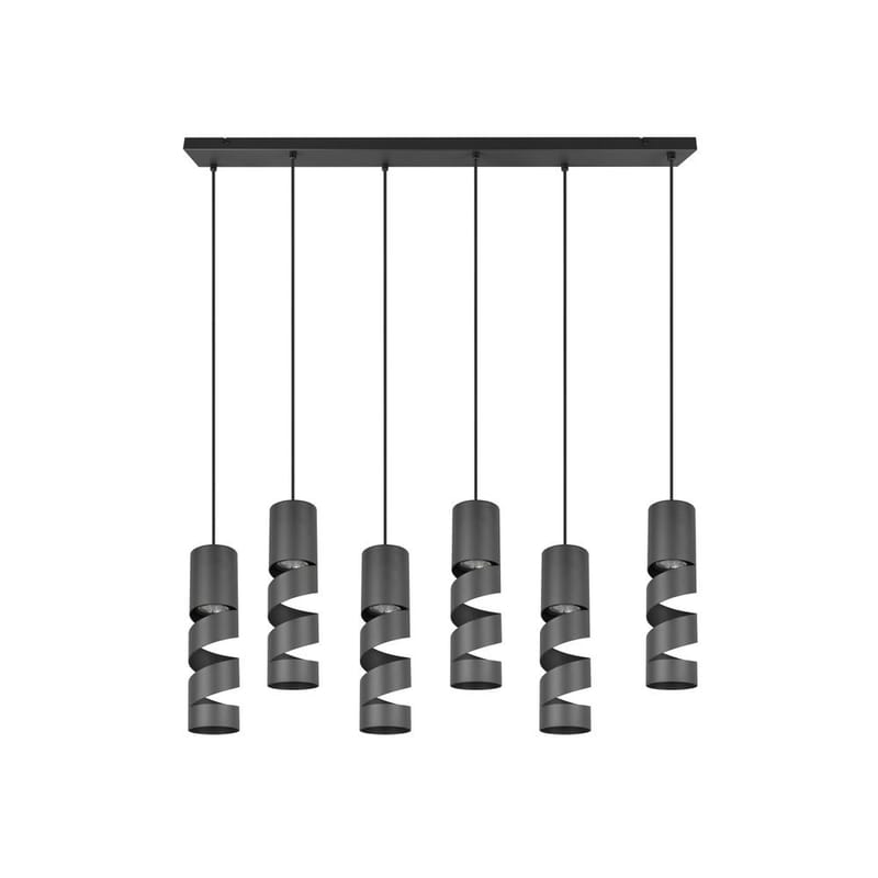 Taklampe Stream - 6 lamper, Matt svart - Belysning - Innendørsbelysning & Lamper - Vinduslampe