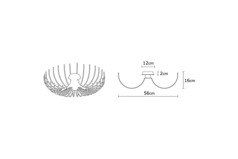 Taklampe Subbersta Hvit - Diameter: 56 cm - Belysning - Innendørsbelysning & Lamper - Vinduslampe