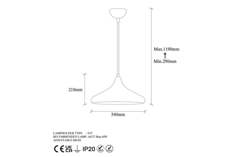 Taklampe Subesh Mørk Antikk - Mørk Antikk - Belysning - Innendørsbelysning & Lamper - Vinduslampe