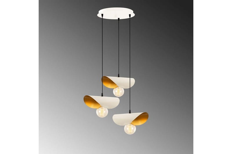 Taklampe Sugana Three Hvit / Gull - Gull/Hvit - Belysning - Innendørsbelysning & Lamper - Vinduslampe