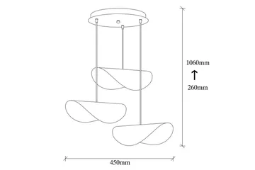 Taklampe Sugana Three Hvit / Gull - Gull/Hvit - Belysning - Innendørsbelysning & Lamper - Vinduslampe