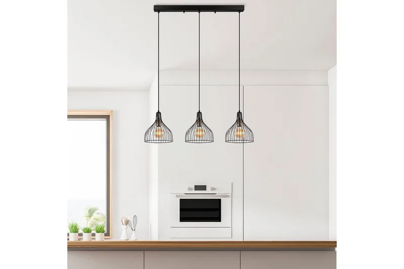 Taklampe Talnor Horizontal Three - Bronse/Svart - Belysning - Innendørsbelysning & Lamper - Vinduslampe