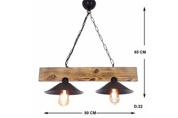Taklampe Talwyn Valnøtt / Svart - Taupe/Svart - Belysning - Innendørsbelysning & Lamper - Vinduslampe