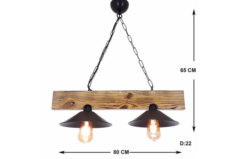 Taklampe Talwyn Valnøtt / Svart - Taupe/Svart - Belysning - Innendørsbelysning & Lamper - Vinduslampe