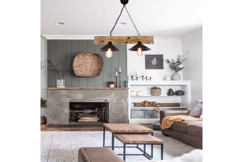 Taklampe Talwyn Valnøtt / Svart - Taupe/Svart - Belysning - Innendørsbelysning & Lamper - Vinduslampe
