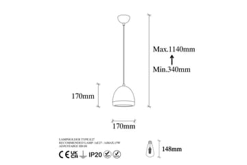 Taklampe Venor Antrasitt / Gull - Antrasitt / Gull - Belysning - Innendørsbelysning & Lamper - Vinduslampe