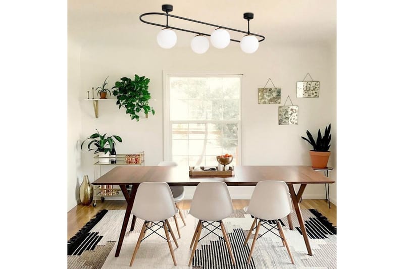 Taklampe Wynel Black / White Fire sokkel - Fire sokkel - Belysning - Innendørsbelysning & Lamper - Vinduslampe