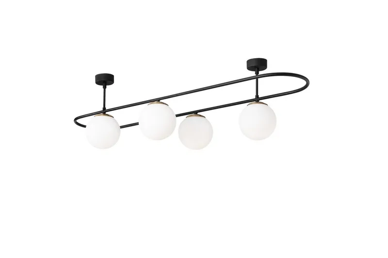 Taklampe Wynel Black / White Fire sokkel, Fire sokkel