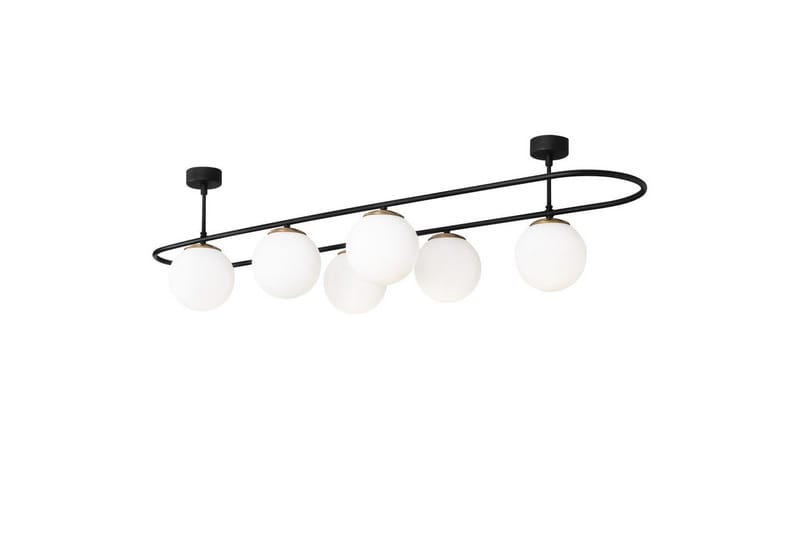 Taklampe Wynel Black / White Seks Kontakt, Seks Kontakt