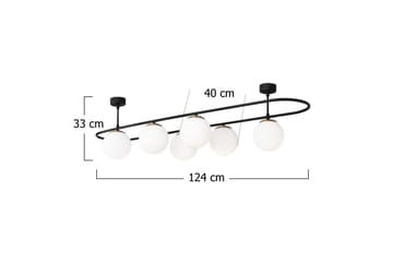 Taklampe Wynel Black / White Seks Kontakt - Seks Kontakt - Belysning - Innendørsbelysning & Lamper - Vinduslampe