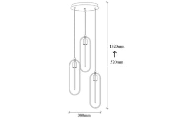 Taklampe Pindor Thre Svart / Gull - Gull/Svart - Belysning - Innendørsbelysning & Lamper - Vinduslampe