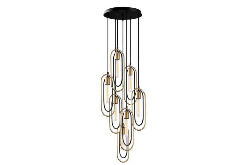 Taklampe Pindor Thre Svart / Gull - Svart - Belysning - Innendørsbelysning & Lamper - Vinduslampe