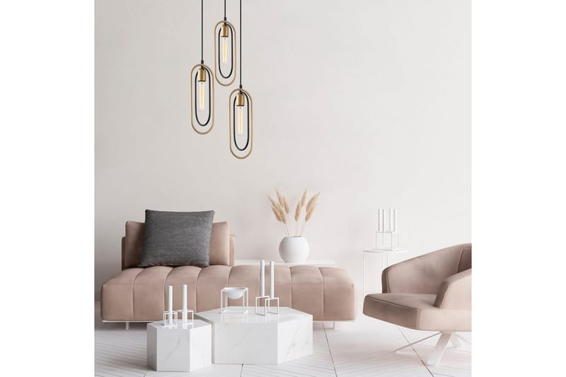 Taklampe Pindor Thre Svart / Gull - Gull/Svart - Belysning - Innendørsbelysning & Lamper - Vinduslampe