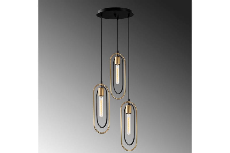 Taklampe Pindor Thre Svart / Gull - Gull/Svart - Belysning - Innendørsbelysning & Lamper - Vinduslampe