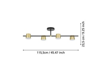 Takpendel Eglo Altamira Svart/Messing - Belysning - Innendørsbelysning & Lamper - Vinduslampe
