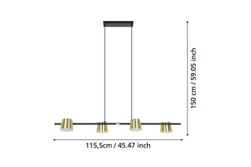 Takpendel Eglo Altamira Svart/Messing - Belysning - Innendørsbelysning & Lamper - Vinduslampe