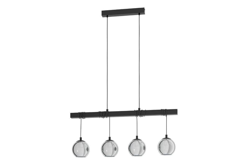 Takpendel Eglo Argallo Svart/Gjennomsiktig med 4 Lamper