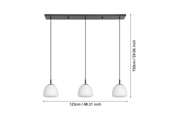 Takpendel Eglo Balmes Svart/Opalhvit med 3 Lamper - Belysning - Innendørsbelysning & Lamper - Vinduslampe