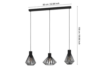 Takpendel Eglo Basidano Svart med 3 Lamper - Belysning - Innendørsbelysning & Lamper - Vinduslampe