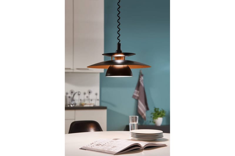Takpendel Eglo Brenda Høydejusterbar Svart, Kobber - Svart/Kobber - Belysning - Innendørsbelysning & Lamper - Vinduslampe