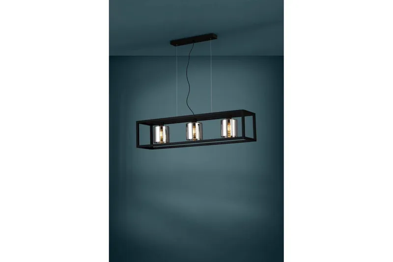Takpendel Eglo Brisling Svart/Transparent Ramme med 3 Lamper - Belysning - Innendørsbelysning & Lamper - Vinduslampe