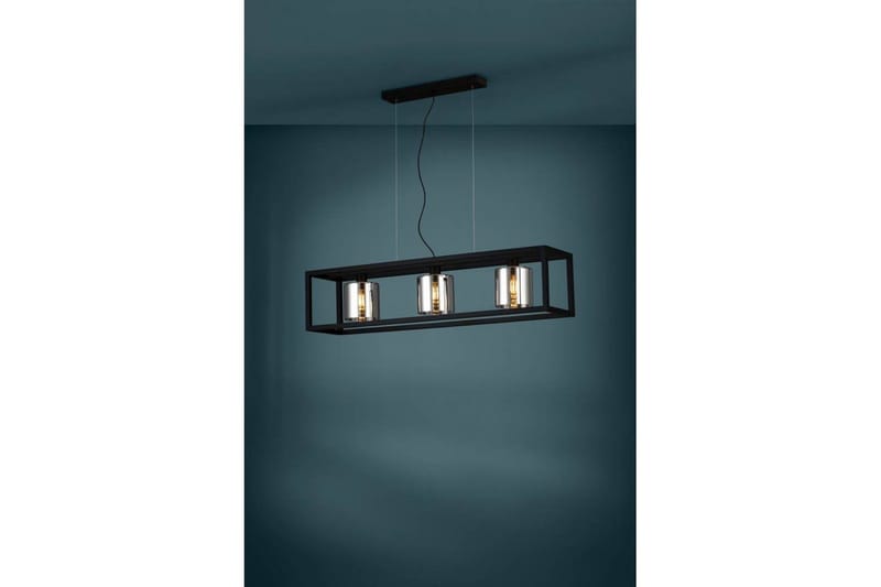 Takpendel Eglo Brisling Svart/Transparent Ramme med 3 Lamper - Belysning - Innendørsbelysning & Lamper - Vinduslampe