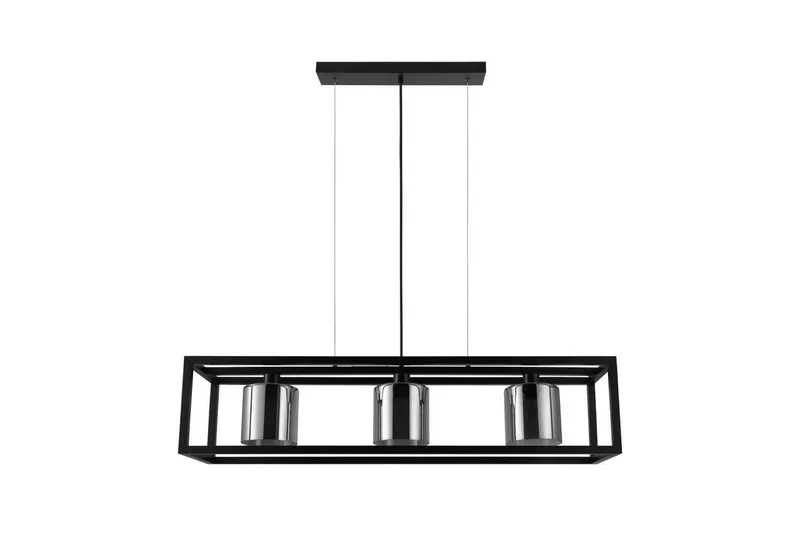 Takpendel Eglo Brisling Svart/Transparent Ramme med 3 Lamper - Belysning - Innendørsbelysning & Lamper - Vinduslampe