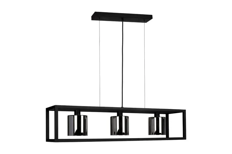 Takpendel Eglo Brisling Svart/Transparent Ramme med 3 Lamper