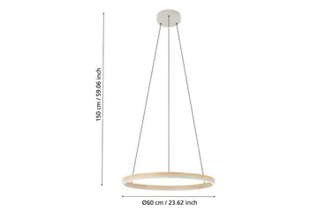 Takpendel Eglo Cadinaro Grå/Tre Rundell - Belysning - Innendørsbelysning & Lamper - Vinduslampe