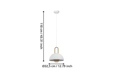 Takpendel Eglo Calmanera Hvit, Messing - Hvit/Messing - Belysning - Innendørsbelysning & Lamper - Vinduslampe