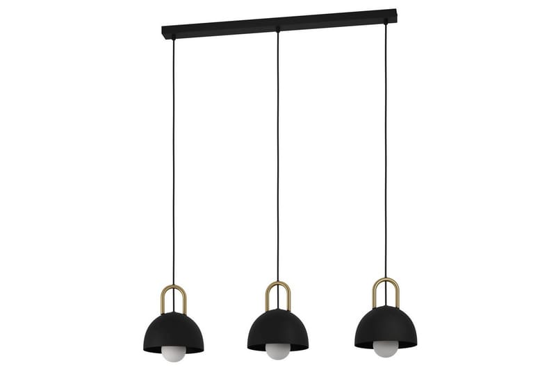 Takpendel Eglo Calmanera med 3 lamper svart, messing, Svart/Messing