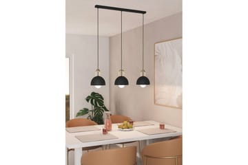 Takpendel Eglo Calmanera med 3 lamper svart, messing - Svart/Messing - Belysning - Innendørsbelysning & Lamper - Vinduslampe