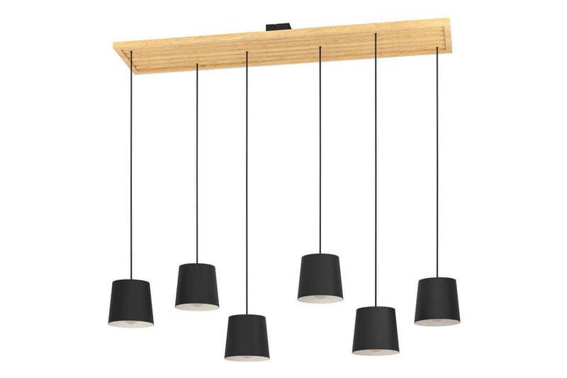 Takpendel Eglo Camarioca Svart/Tre med 5 Lamper - Belysning - Innendørsbelysning & Lamper - Vinduslampe