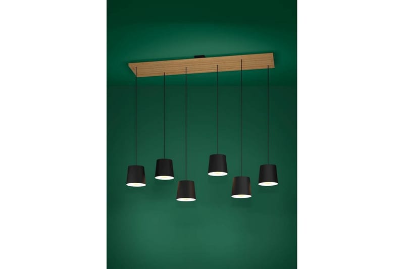 Takpendel Eglo Camarioca Svart/Tre med 5 Lamper - Belysning - Innendørsbelysning & Lamper - Vinduslampe