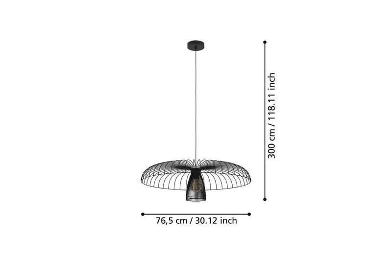 Takpendel Eglo Champerico Svart - Belysning - Innendørsbelysning & Lamper - Vinduslampe