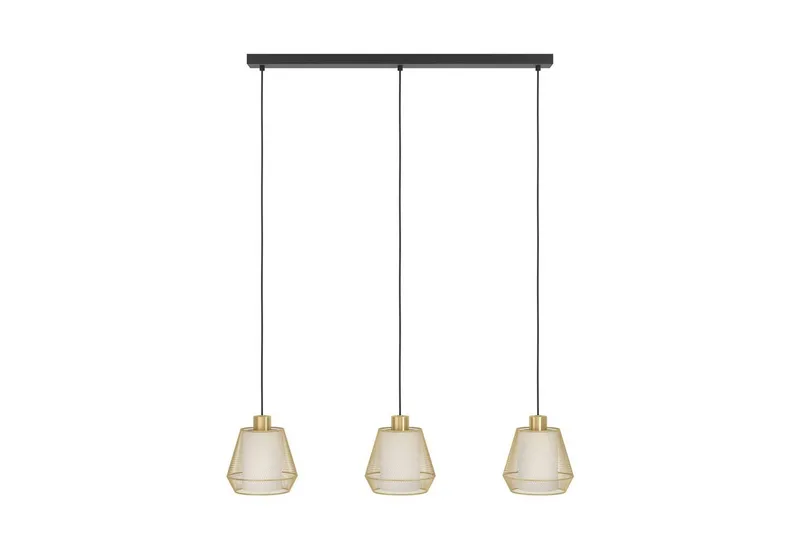 Takpendel Eglo Ciudadela med 3 Lamper - Messing/Hvit/Svart - Belysning - Innendørsbelysning & Lamper - Vinduslampe